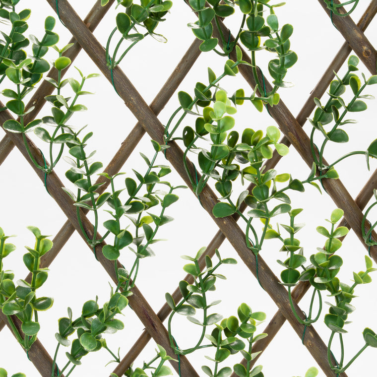 Faux Boxwood Willow Lattice Screen