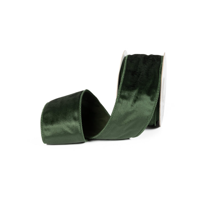 Velvet Ribbon 2.5 Inch - Forest Green