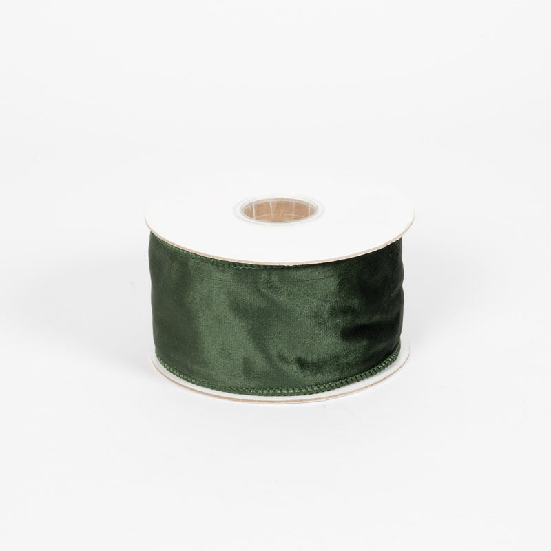 Velvet Ribbon 2.5 Inch - Forest Green