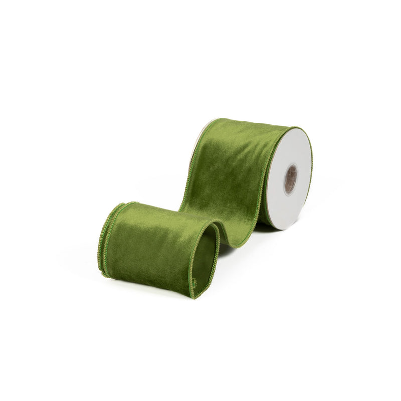 Velvet Ribbon 4 Inch - Fresh Green