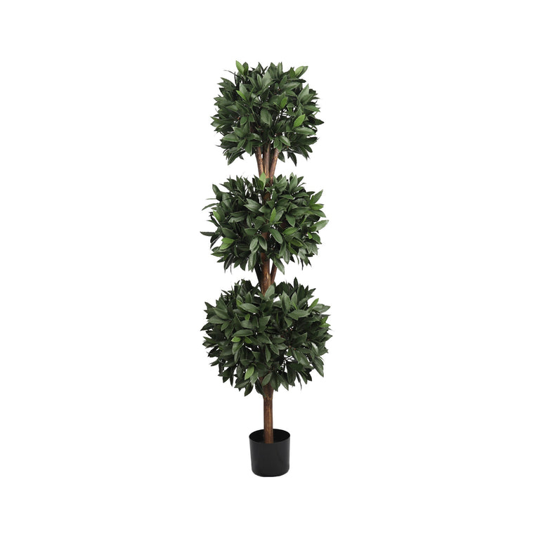 UV Bay Laurel Triple Ball Topiary - 60 Inch