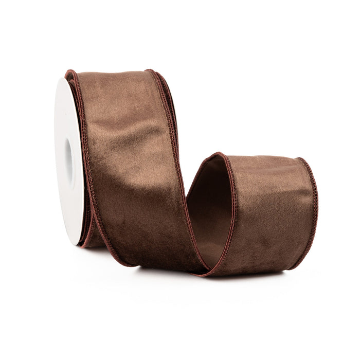 Velvet Ribbon 2.5 Inch - Mocha