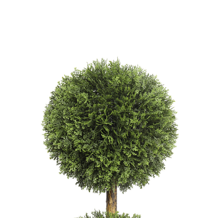 UV Cypress Double Ball 36 Inch Topiary