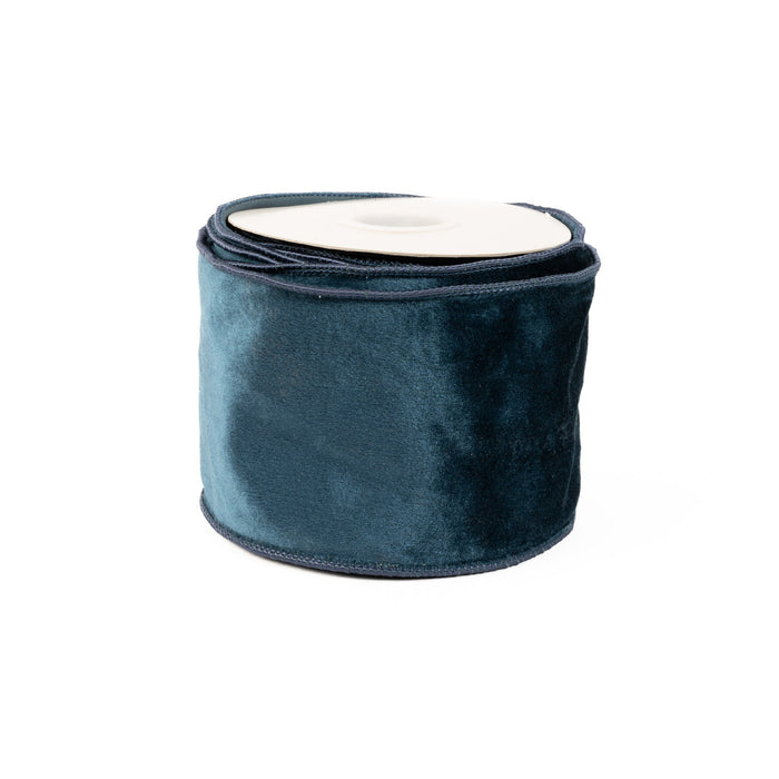 Velvet Ribbon 4 Inch - Marine Blue