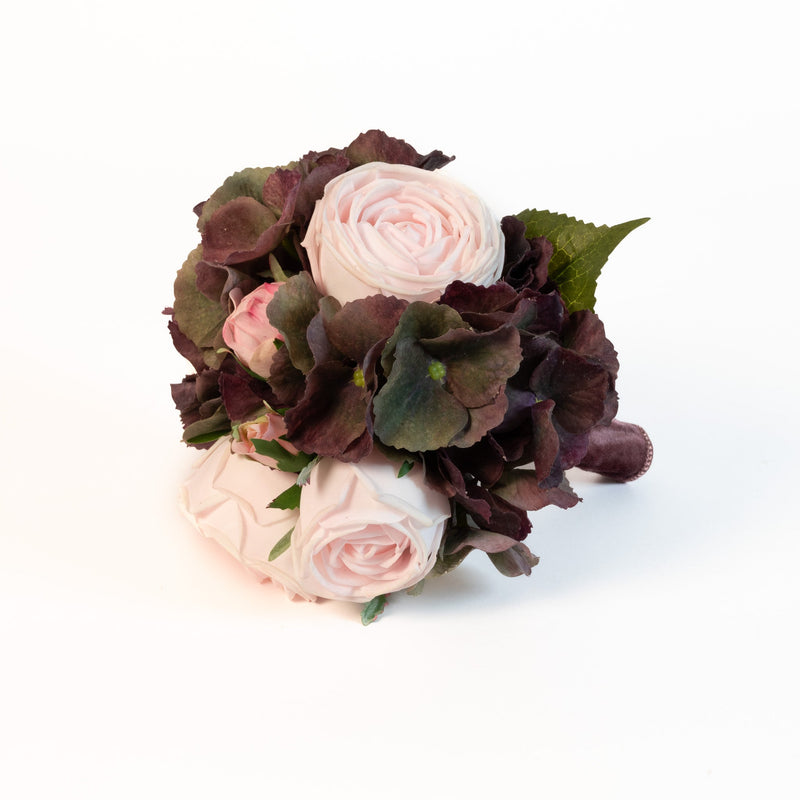 Soft Pick Rose & Hydrangea Whisper Bouquet