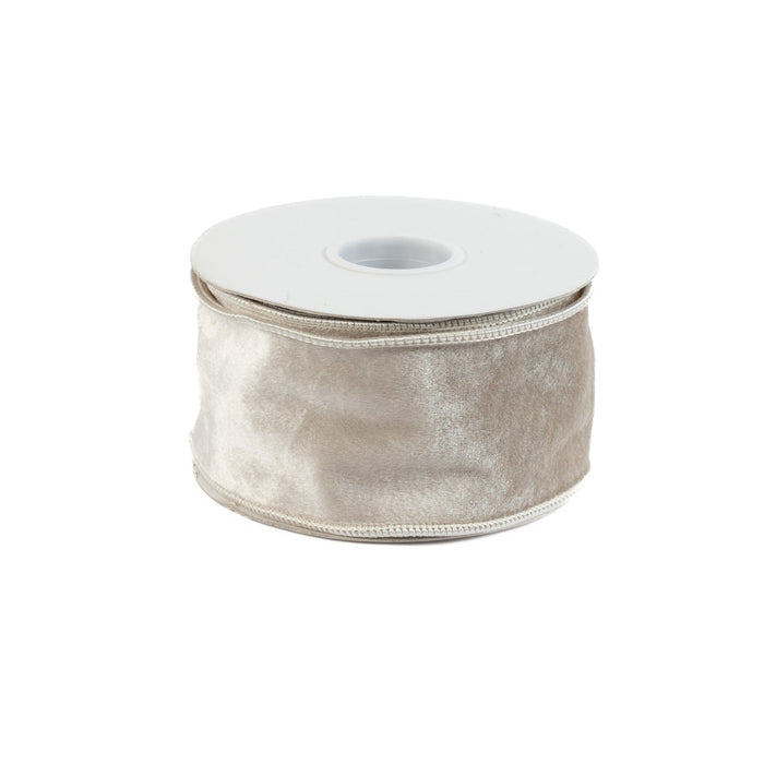 Velvet Ribbon 2.5 Inch - Taupe