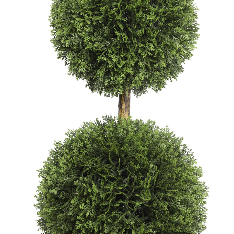 UV Cypress Double Ball 36 Inch Topiary