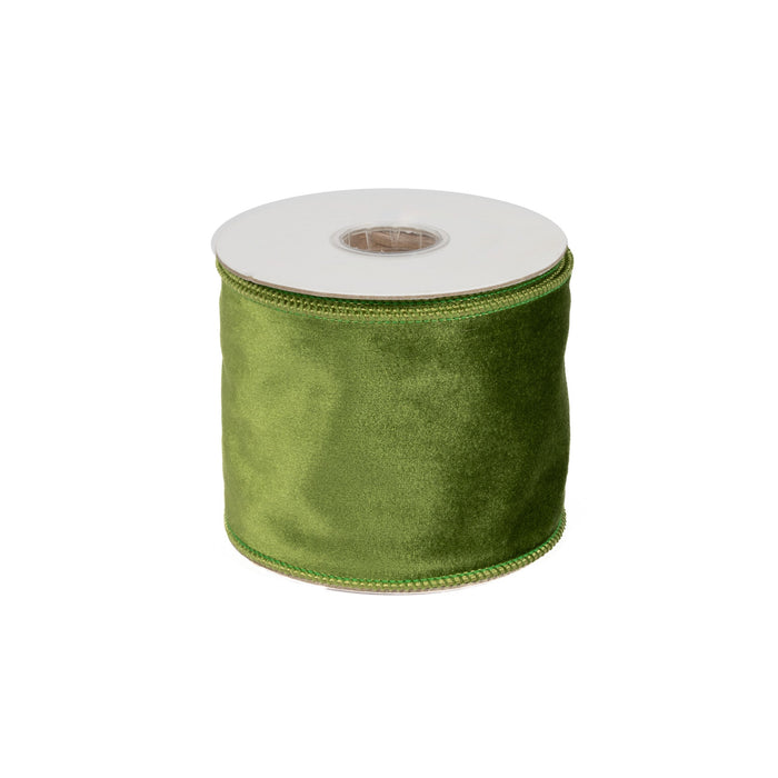 Velvet Ribbon 4 Inch - Fresh Green