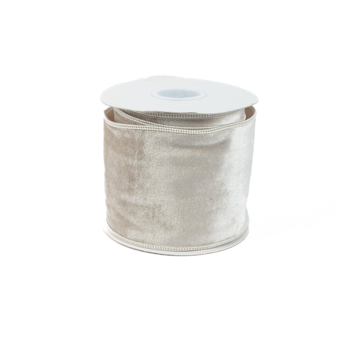 Velvet Ribbon 4 Inch - Taupe