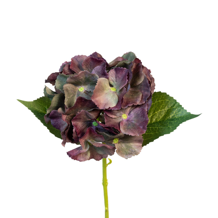 Real Touch Hydrangea Stems - Antique Burgundy