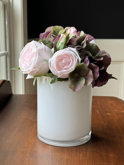 Soft Pick Rose & Hydrangea Whisper Bouquet