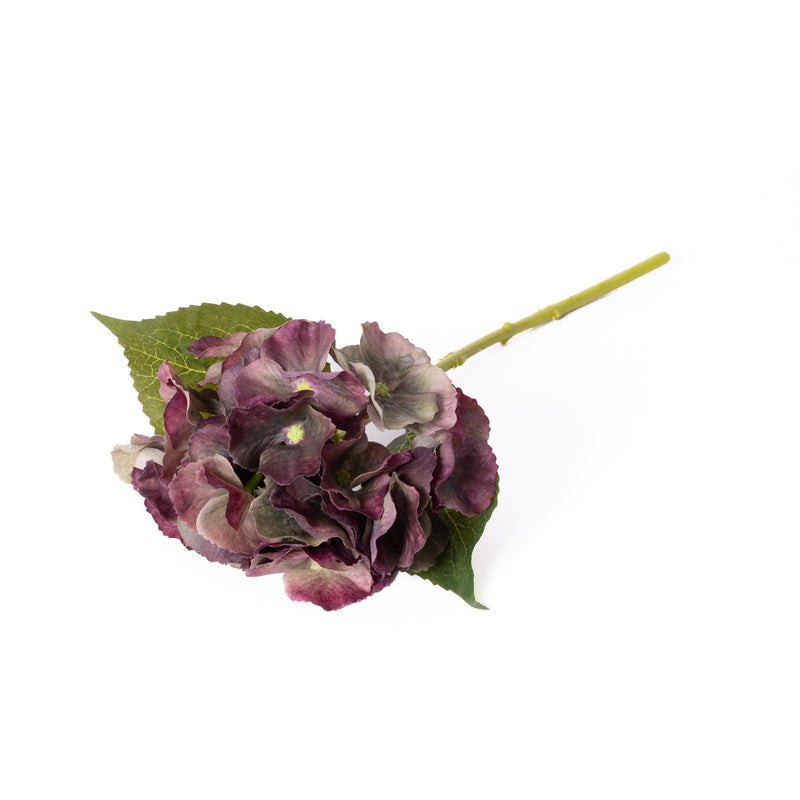 Real Touch Hydrangea Stems - Antique Burgundy