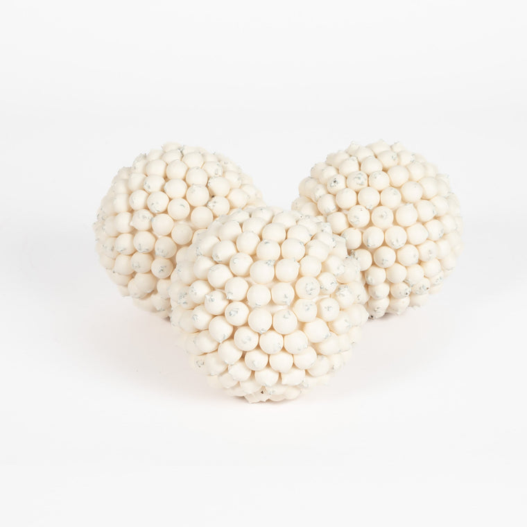 Berry Balls - Pearl - 4 Inch - Set of 3