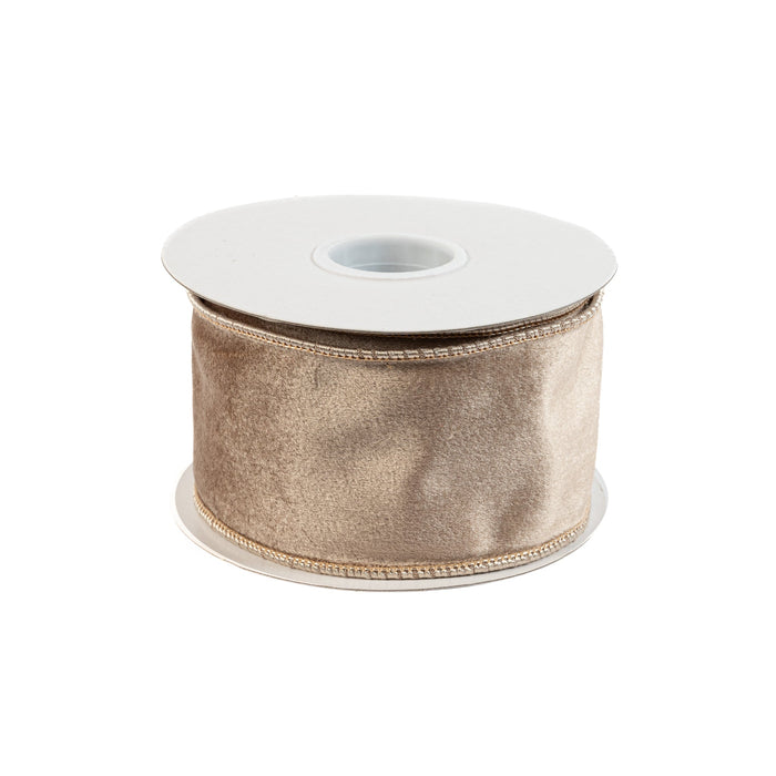 Velvet Ribbon 2.5 Inch - Latte