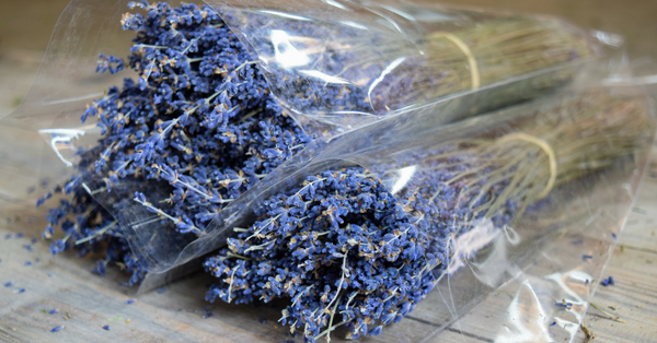 Dried French Lavender Bunch - Natural - Clear Sleeved - Set of 3